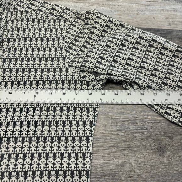 Vintage 70s Dino‎ Divino Creazzione AOP Bunny Patterned Gray Mens L Disco Shirt - Picture 7 of 9